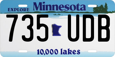 MN license plate 735UDB