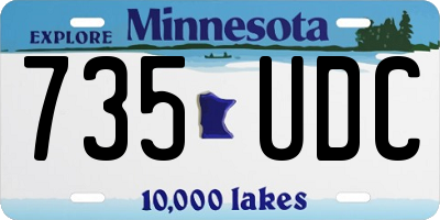 MN license plate 735UDC