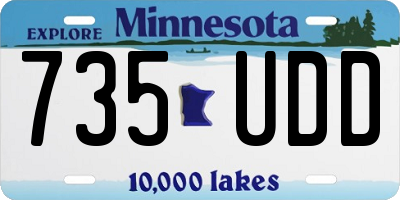 MN license plate 735UDD