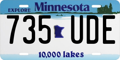 MN license plate 735UDE