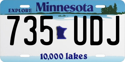 MN license plate 735UDJ