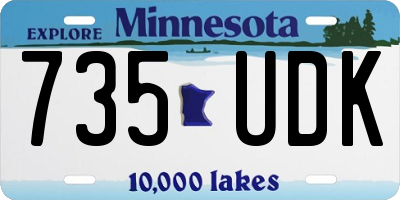 MN license plate 735UDK