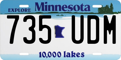 MN license plate 735UDM