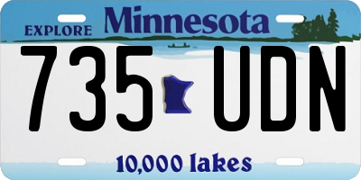 MN license plate 735UDN
