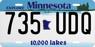 MN license plate 735UDQ