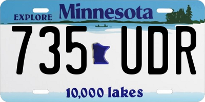 MN license plate 735UDR