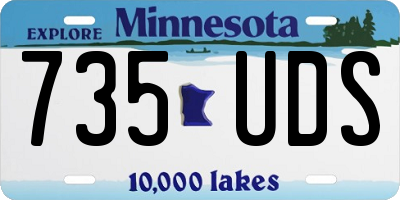 MN license plate 735UDS