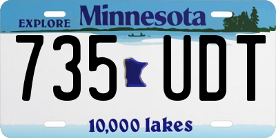 MN license plate 735UDT