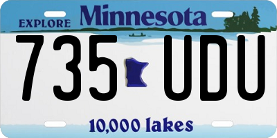 MN license plate 735UDU