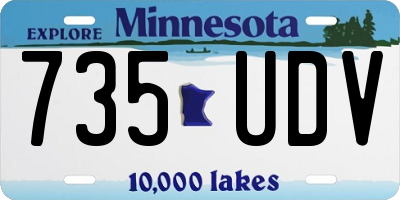 MN license plate 735UDV