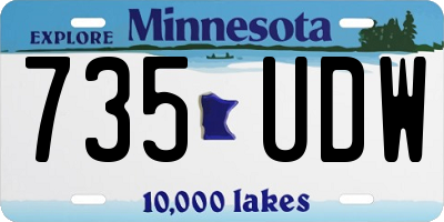 MN license plate 735UDW