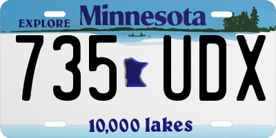 MN license plate 735UDX