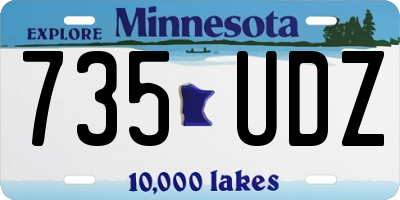 MN license plate 735UDZ