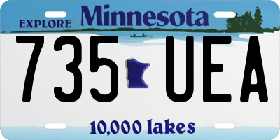 MN license plate 735UEA