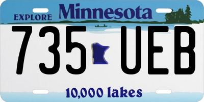 MN license plate 735UEB