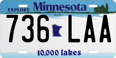 MN license plate 736LAA