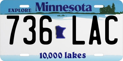 MN license plate 736LAC