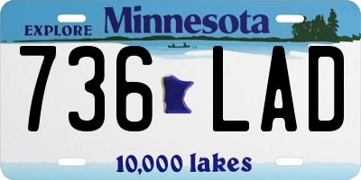 MN license plate 736LAD