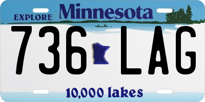 MN license plate 736LAG