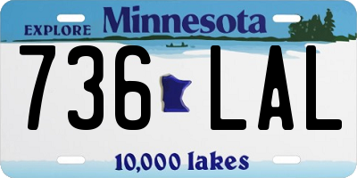 MN license plate 736LAL