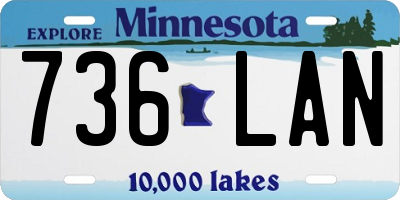 MN license plate 736LAN