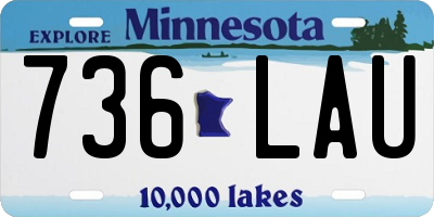 MN license plate 736LAU