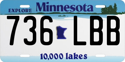 MN license plate 736LBB