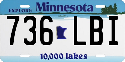 MN license plate 736LBI