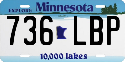 MN license plate 736LBP