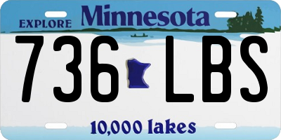 MN license plate 736LBS