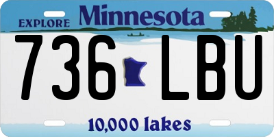 MN license plate 736LBU