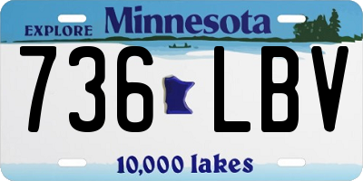 MN license plate 736LBV