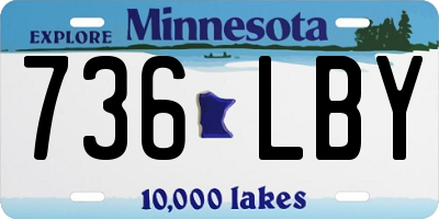 MN license plate 736LBY
