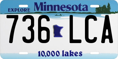 MN license plate 736LCA