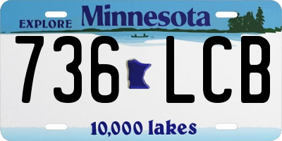 MN license plate 736LCB