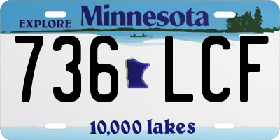 MN license plate 736LCF