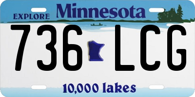 MN license plate 736LCG