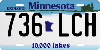 MN license plate 736LCH