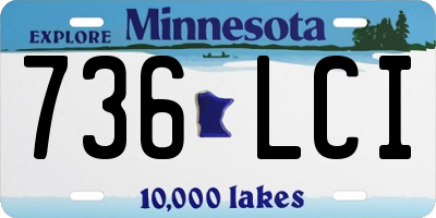 MN license plate 736LCI