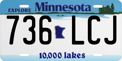 MN license plate 736LCJ