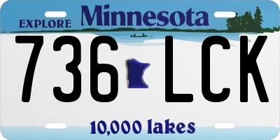 MN license plate 736LCK