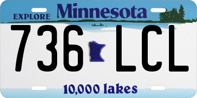 MN license plate 736LCL