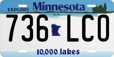 MN license plate 736LCO