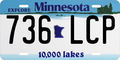 MN license plate 736LCP
