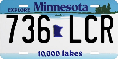 MN license plate 736LCR