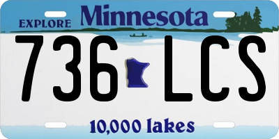 MN license plate 736LCS
