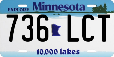 MN license plate 736LCT