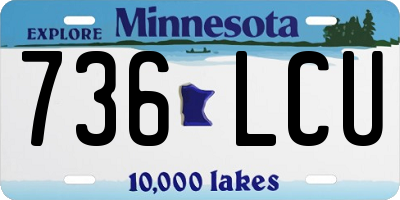 MN license plate 736LCU