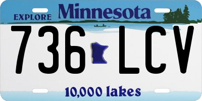 MN license plate 736LCV