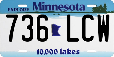 MN license plate 736LCW